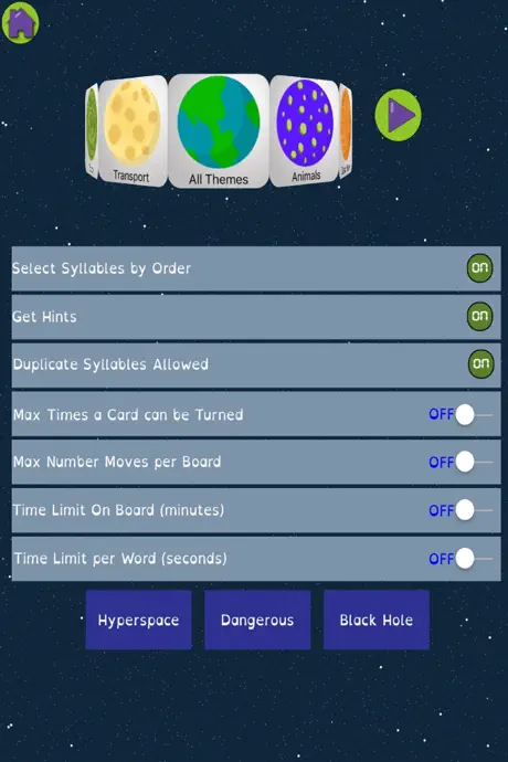 Syllable Word Search