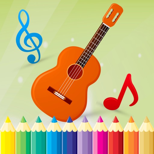 Music Coloring Book - Drawing and Painting Musical Instrument Game HD iOS App