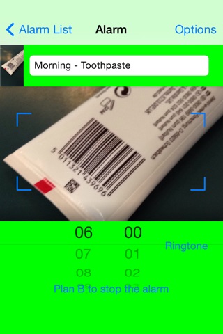 Barcode Alarm Clock Pro screenshot 2