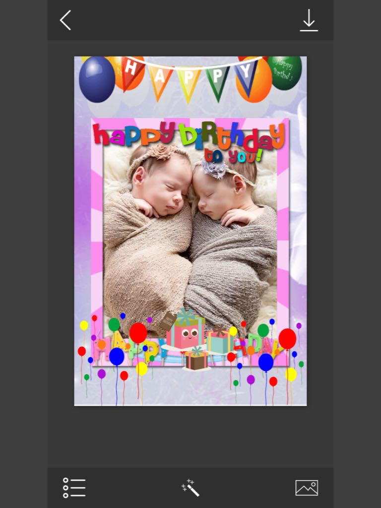 Birthday Greeting Cards - Instant Frame Maker & Photo Editor