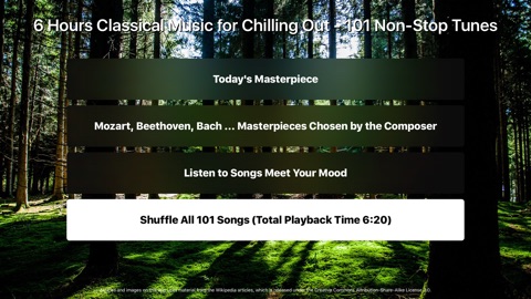 Screenshot #2 for 6 Hour Classical Music for Chilling Out - 101 Non-Stop Tunes