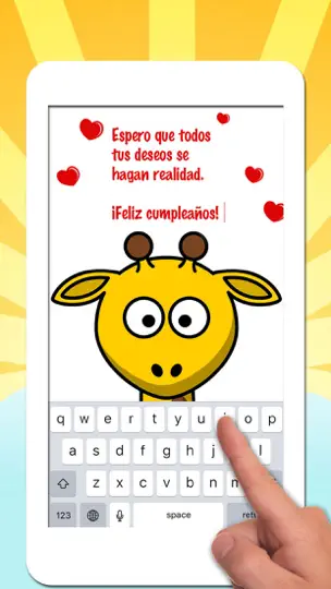 Captura de pantalla de Feliz Cumpleaños - Tarjetas De Cumpleaños, Tarjeta De Felicitación & Saludos: Texto En Las Imagenes Fotos en iPhone 2