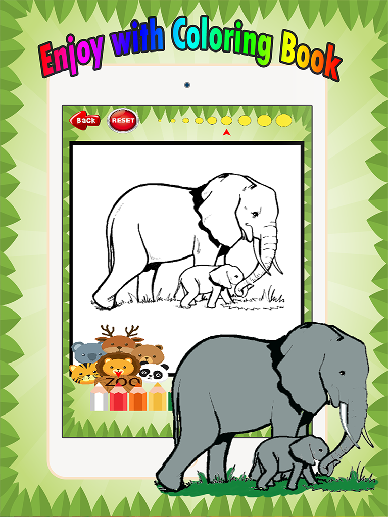 Wild animals Coloring Book: These cute zoo animal coloring pages provide learning skill games free for children and toddler any age screenshot 8