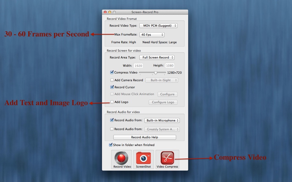 Screen Recorder Pro - Screen Capture HD Video - 3.2.3 - (macOS)