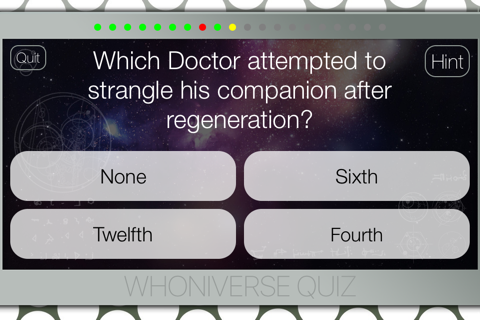 Whoniverse Quiz — trivia game for Doctor Who screenshot 2