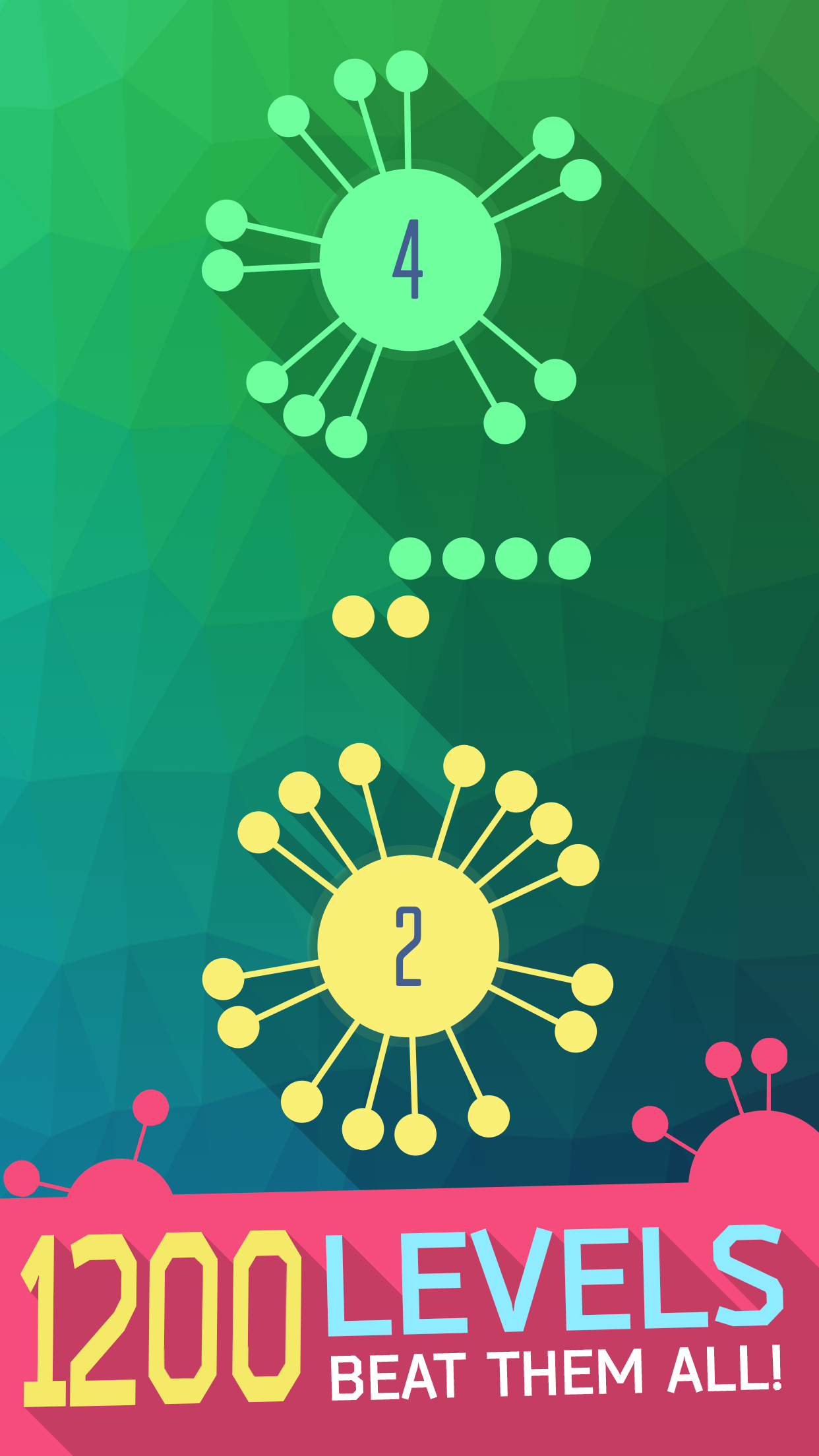 1200: Double Hit - Two Color Dots Addictive Puzzle