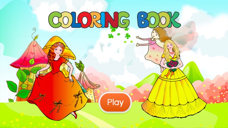 Princess Girls Coloring Book - All in 1 cute Fairy Tail Drawing and Painting Colorful for kids games free