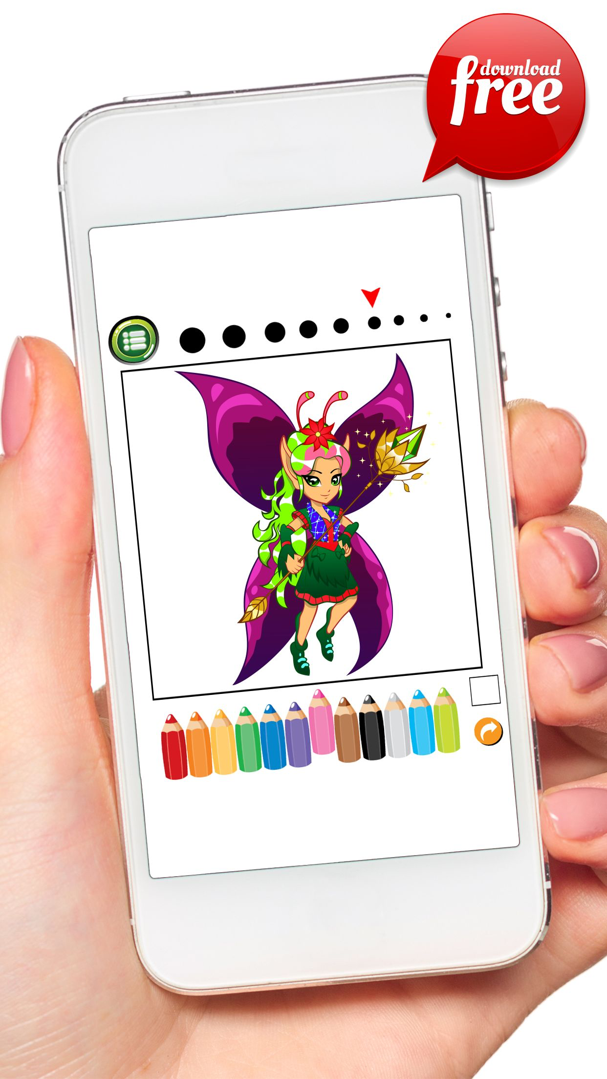 Doodle Fairy Girl Coloring Book: Free Games For Kids And Toddlers! screenshot 2