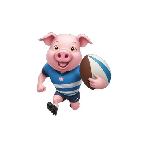 Rugby Piglet Stickers