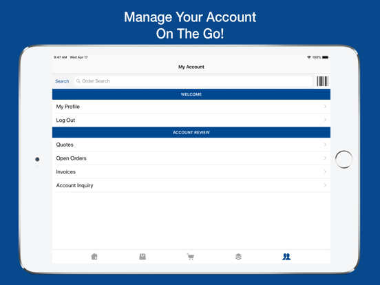 Johnstone Supply OE Touch iPad screenshot