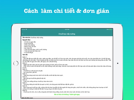 Bếp & Đời: Hương vị Cuộc sống iPad screenshot 4 - Food & Drink app