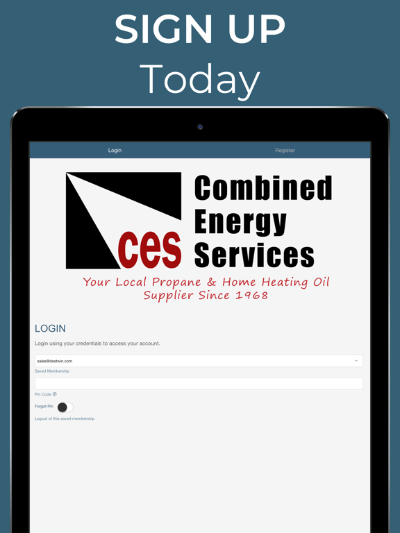Combined Energy iPad screenshot