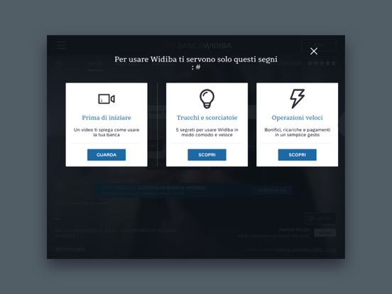 Widiba iPad screenshot 4 - Finance app