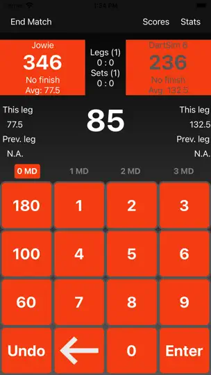 DartCohol Dart Scoreboard Lite iPhone Ekran Görüntüsü 1