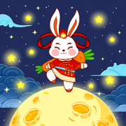 玉兔奔月
