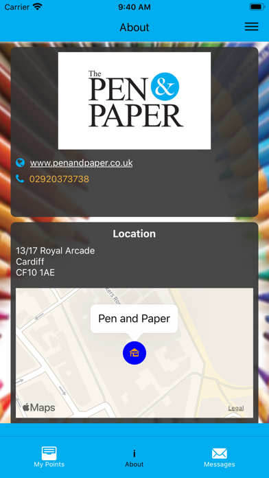 Pen and Paper Loyalty Card screenshot