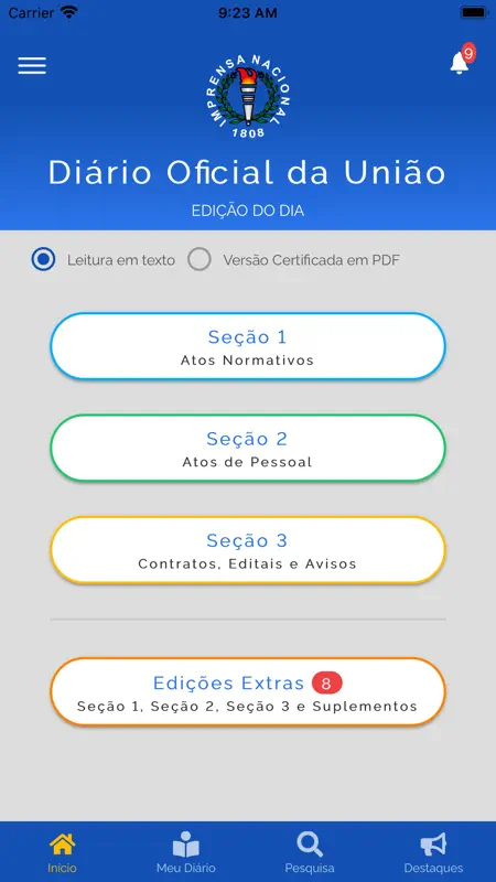 Diário Oficial da União (DOU) screenshot 1 of 10
