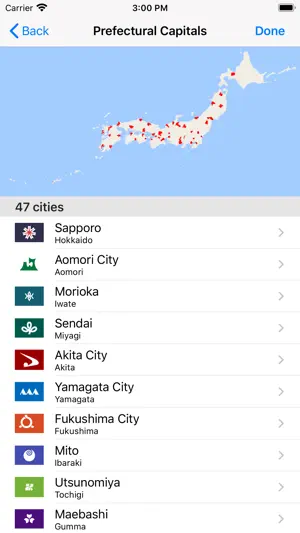 Prefectural Capitals in Japan screenshot 1