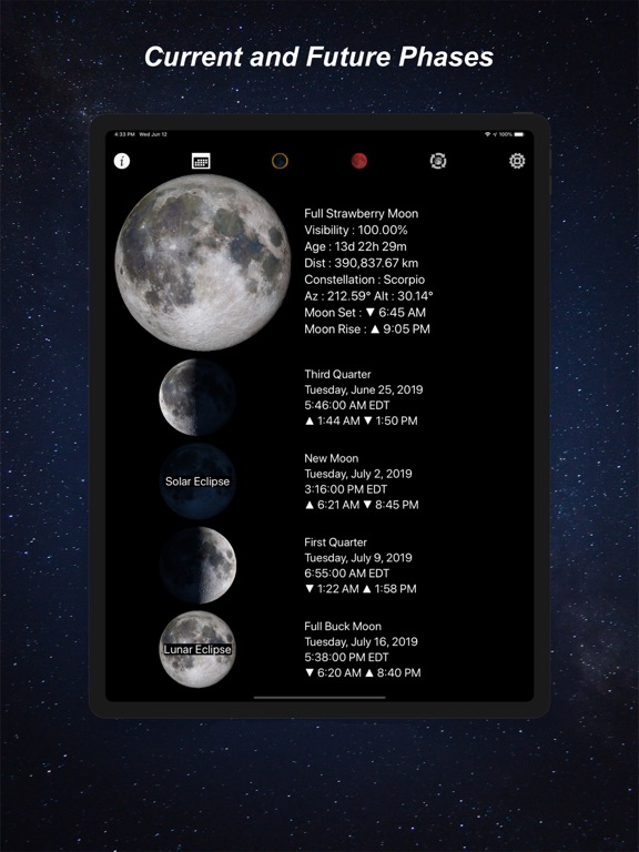 Screenshot #4 pour Lunar Phase - Moon Calendar
