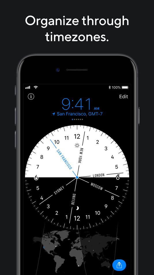 #1. World Clock Pro: Convert Time (iOS) 由: Alex Komarov Inc.