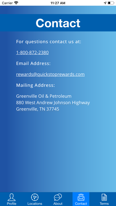 QuickStop Rewards iPhone screenshot 4 - Utilities app