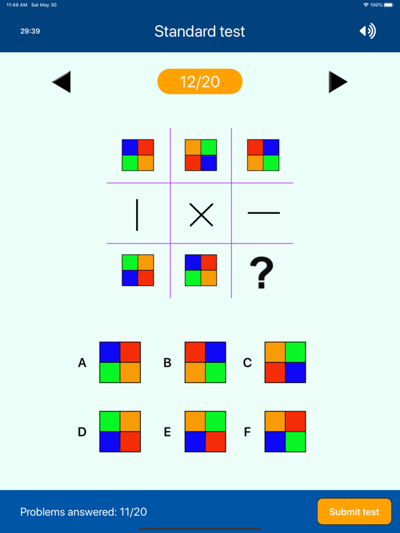 Logical IQ Test iPad screenshot 4 - Games app