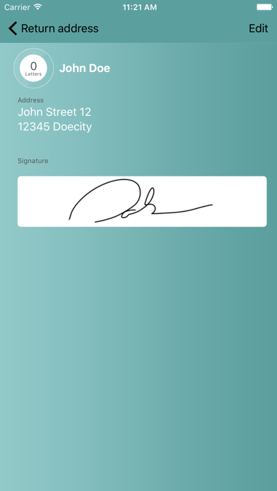 Write a letter Screenshot
