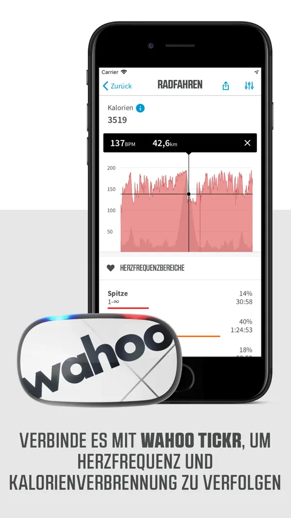 Wahoo iPhone App Screenshot 2 – Gesundheit & Fitness