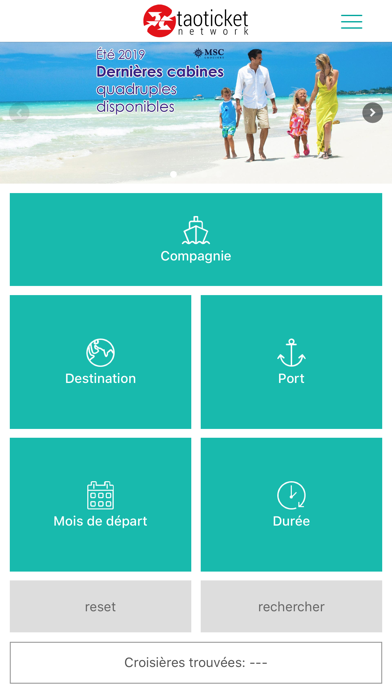 Screenshot #1 pour Taoticket - Croisières