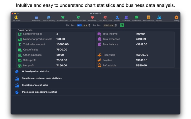 Screenshot #1 pour Daily Sales Tracker Online