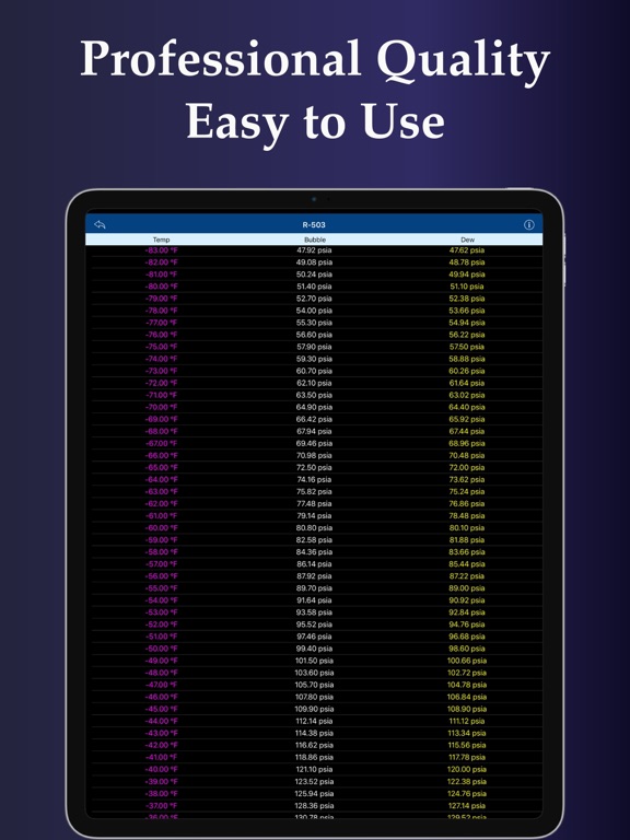 HVAC Refrigerant PT iPad screenshot 5 - Utilities app