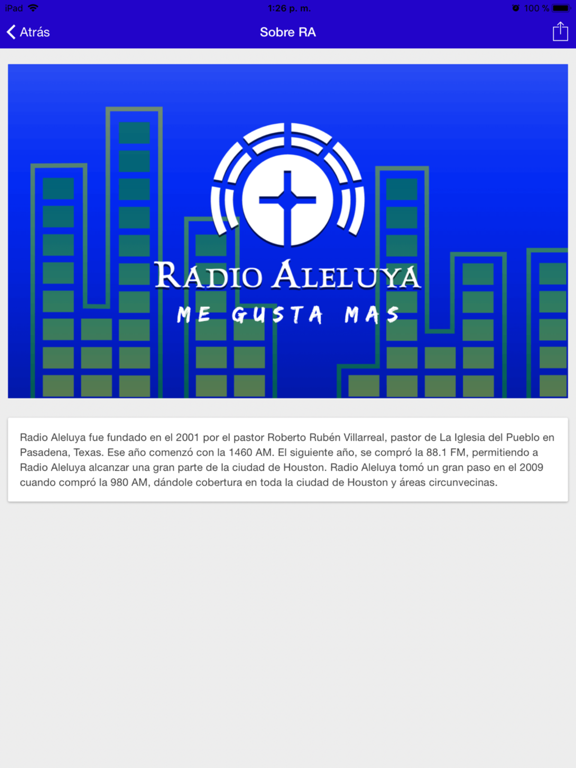 Radio Aleluya Houston iPad screenshot 3 - Lifestyle app