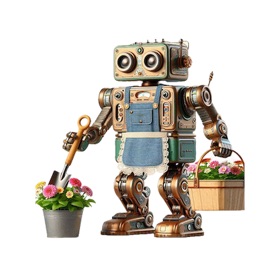 Robot Gardener Stickers