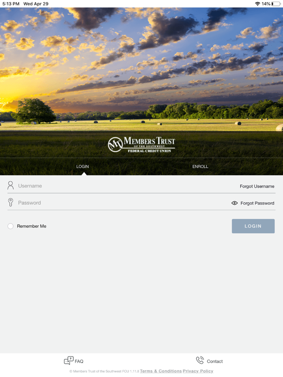 MTFCU Card iPad screenshot