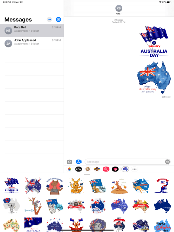 Screenshot #5 pour Australia Day Stickers
