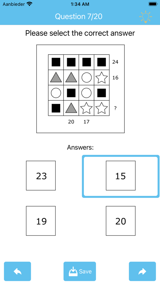 #3. IQ Test: Logical Reasoning Pro (iOS) By: Perfect Consulting B.V.