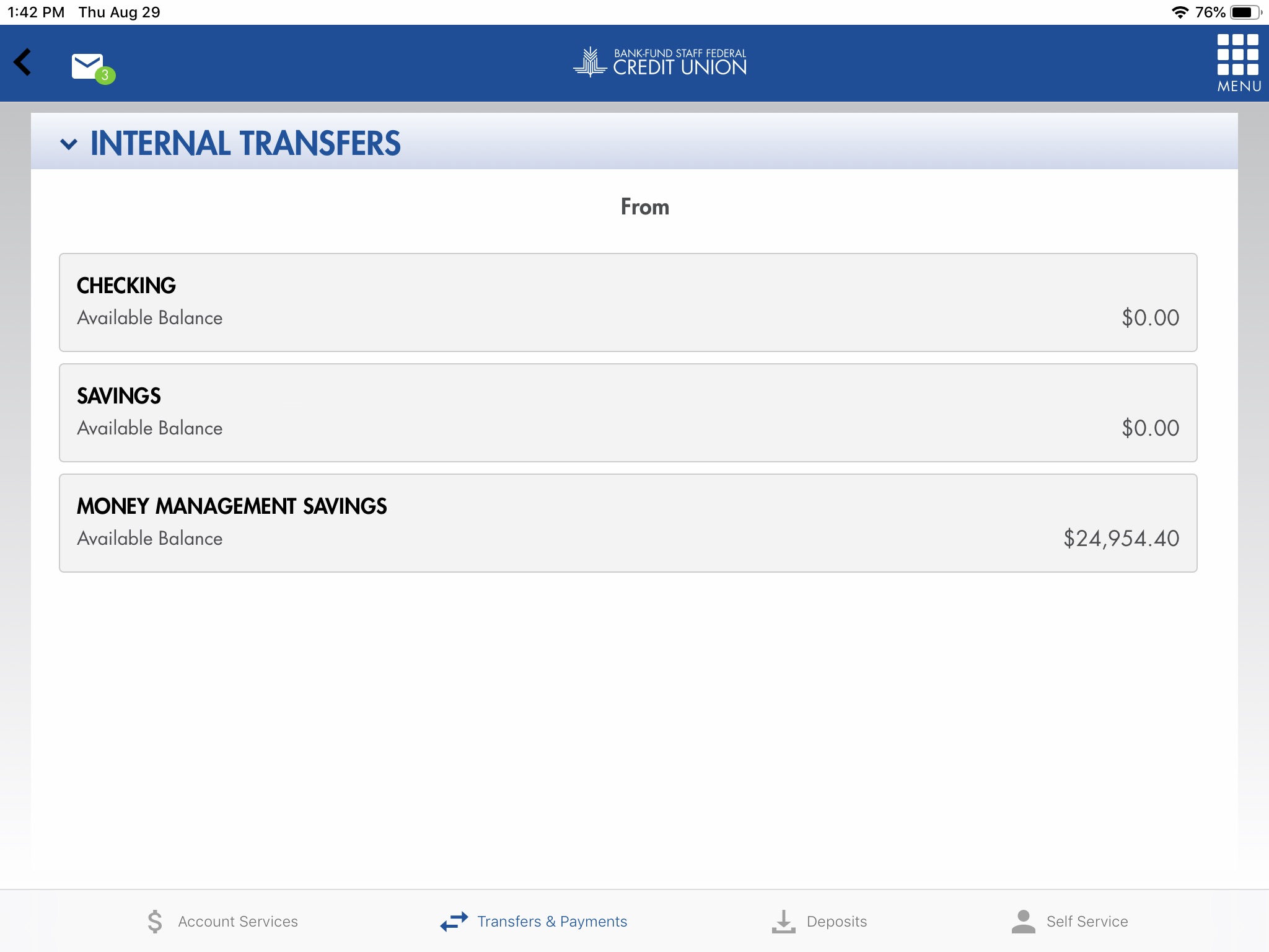 BFSFCU screenshot 2