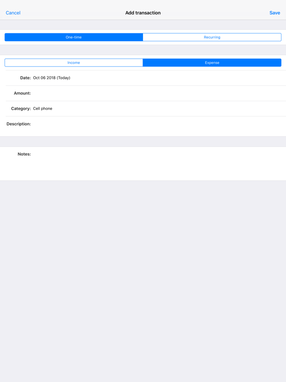 Cash Flow Planner iPad screenshot 4 - Productivity app