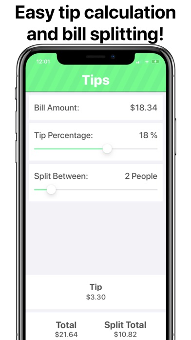 Screenshot #1 pour Tips - Tip Calculator