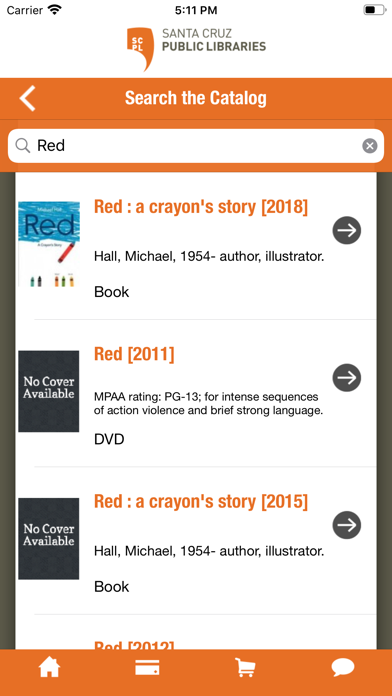Santa Cruz Public Libraries Screenshot