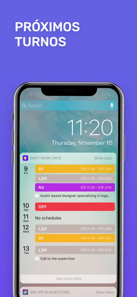 Spoke Shift: Turnos de trabajo