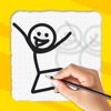 2d animation creator, stickman icon