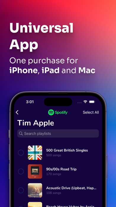 Screenshot #3 pour MusicToMusic Playlist Transfer