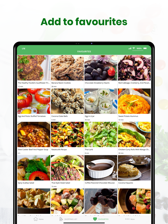 Tasty Paleo Recipes Meal Plan iPad screenshot 5 - Food & Drink app