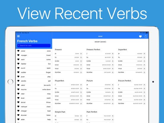 French Verb Conjugator iPad screenshot