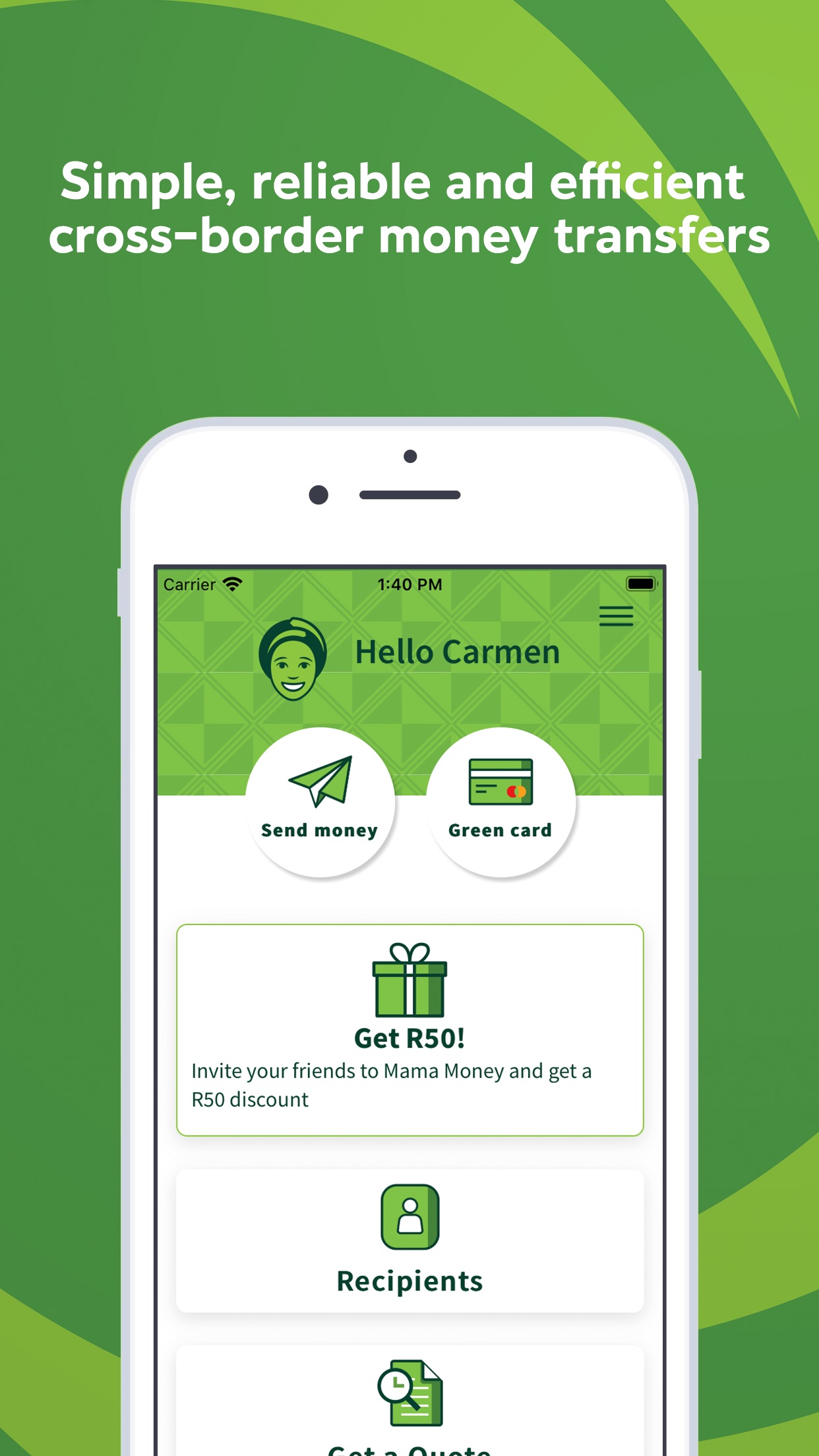 Screenshot 1 of Mama Money - Send Money Home