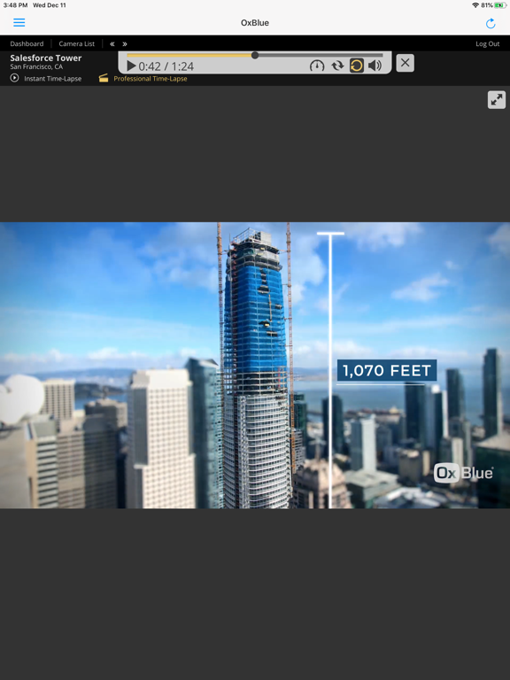 OxBlue Camera Viewer iPad screenshot 7 - Business app