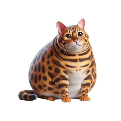 Fat Bengal Cat Stickers icon