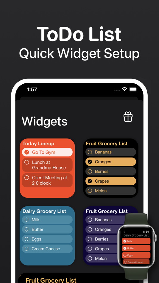 #3. To Do List Widget - Simple (iOS) Av: Amit Verma