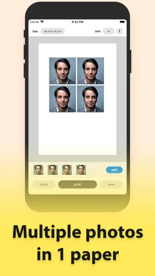 Captura de pantalla de Photo Print en iPhone 3